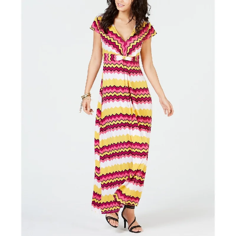 Practical Style Thalia Sodi Women's Printed Maxi Dress Multicolor Size Large - Multi