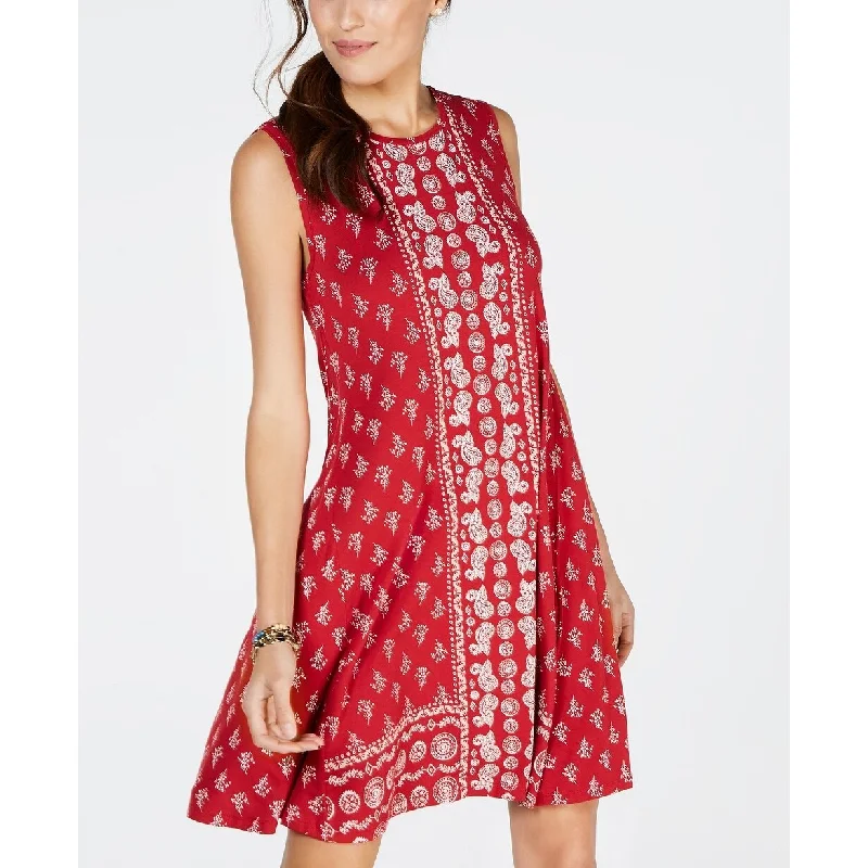 Personalized Design Style & Co Women's Border-Trim Trapeze Dress Red Size Extra Large - X-Large Personalized Design Style & Co Women's Border-Trim Trapeze Dress Red Size Extra Large - X-Large