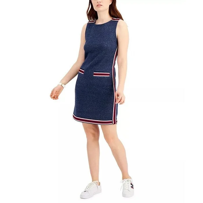 Creative Prints Tommy Hilfiger Women's Striped Trim Sleeveless Dress Blue Size XXL - XX-Large Creative Prints Tommy Hilfiger Women's Striped Trim Sleeveless Dress Blue Size XXL - XX-Large