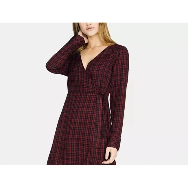 Advanced Design Sanctuary Women's Upbeat Wrap Dress Red Size 6