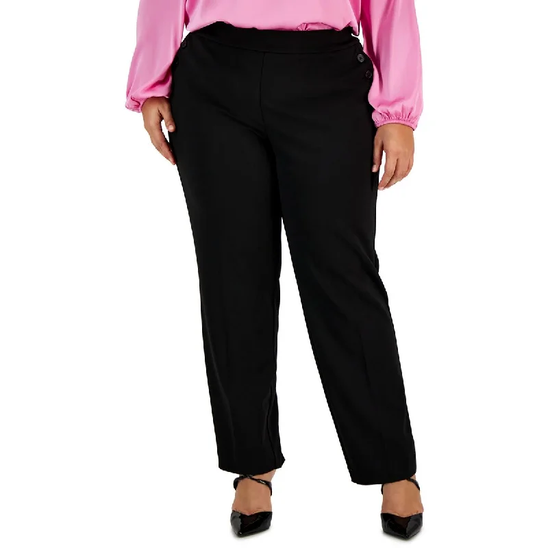 Street Show-off Style Bar III Womens Plus High Rise  Straight Leg Pants