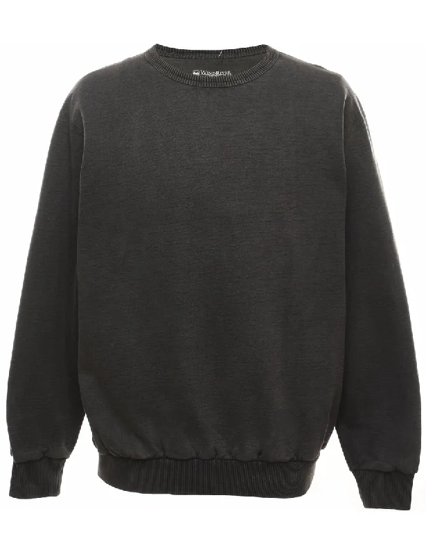 Short skirt design Dark Grey Plain Sweatshirt - XL