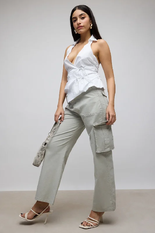 Street Style Green Koala Adjustable Cargo Pants