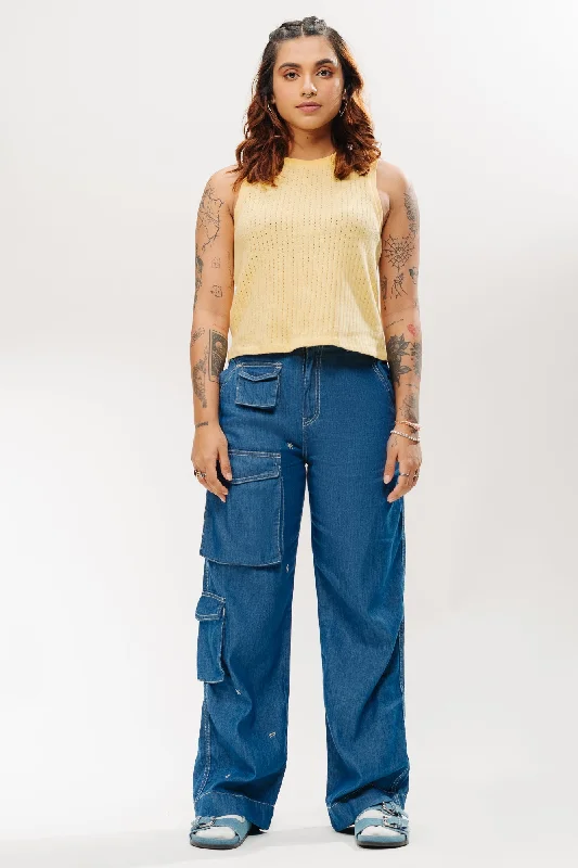 Retro Style Breezy Cargo Pants