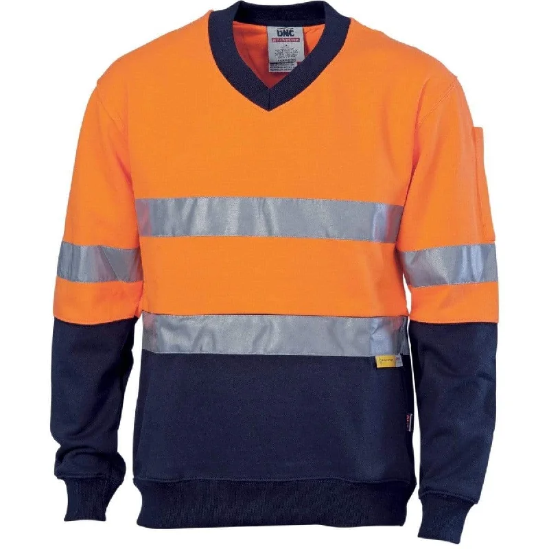 Sports fitness shoes Dnc Workwear Hi-vis Two-tone Cotton Fleecy V-neck Sweatshirt With 3m R/tape - 3924 Sports fitness shoes Dnc Workwear Hi-vis Two-tone Cotton Fleecy V-neck Sweatshirt With 3m R/tape - 3924