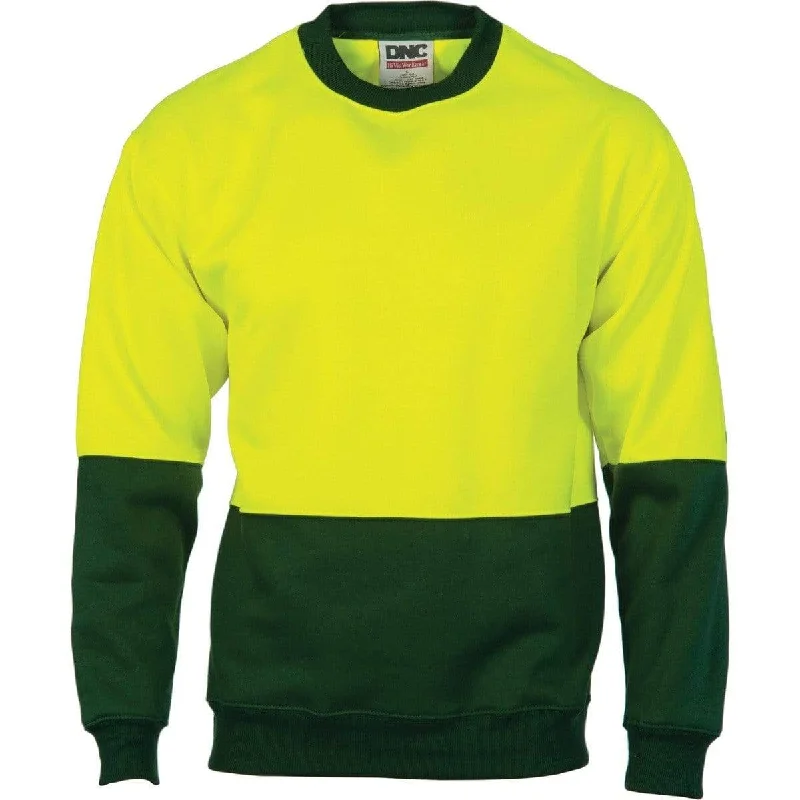 Sports Express Dnc Workwear Hi-vis Two-tone Fleecy Crew-neck Sweatshirt (Sloppy Joe) - 3821