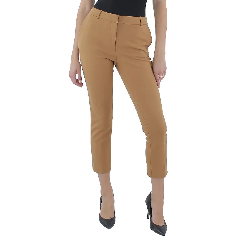 Trendy Traveler Calvin Klein Womens Petites Cropped Solid Straight Leg Pants