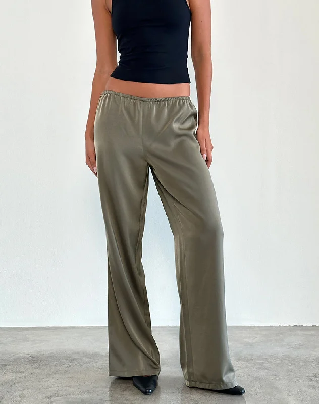Street Letter Style Waski Trouser in Satin Sage