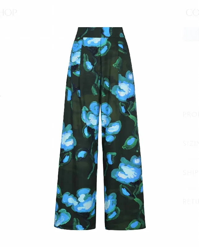 Fresh And Natural Panca Pants In Recuerdos Verde