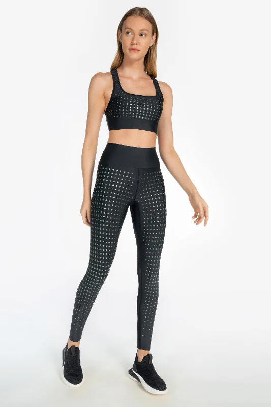 Floral Prints Cyber Holographic Legging