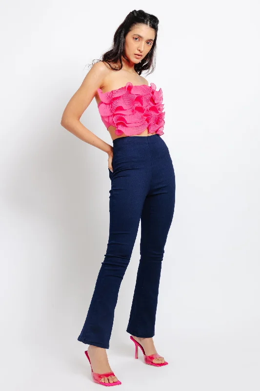 Elegant Style Pull On Bootcut Pants