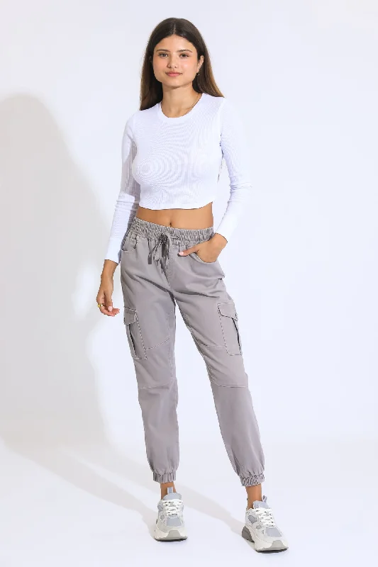 Style Design The Everyday Cargo Moto Jogger - Mink