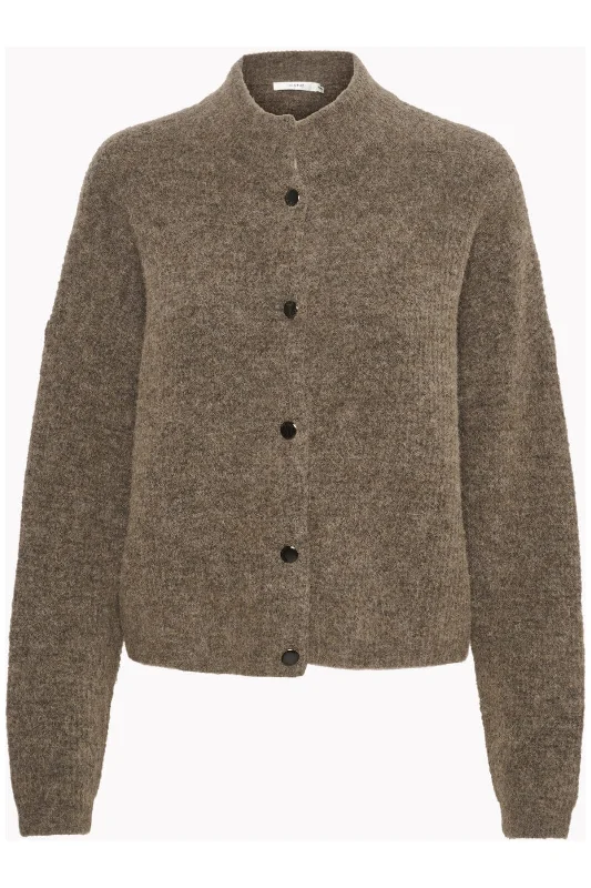 Sports Design Gestuz - AlphaGZ short cardigan - Dark sand melange