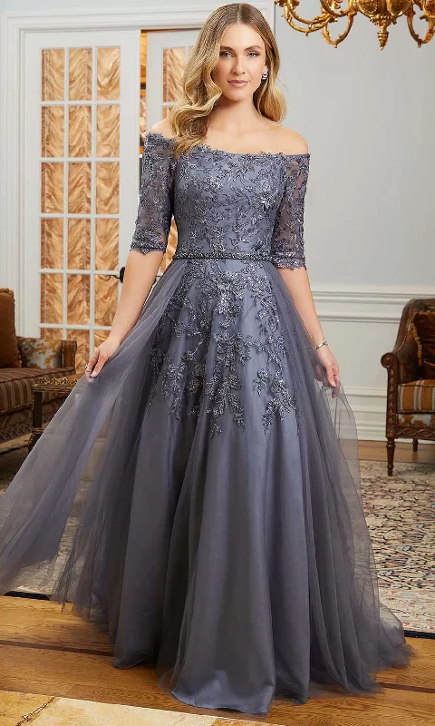 Comfortable Mind MGNY By Mori Lee 72834 - Sequin Embroidered Evening Gown