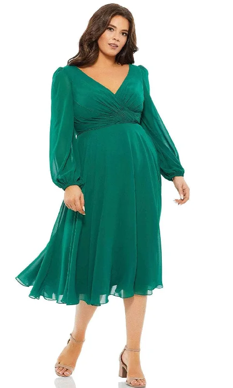 Elegant Outline Mac Duggal 67914 - Ruched Surplice V-Neck Formal Dress