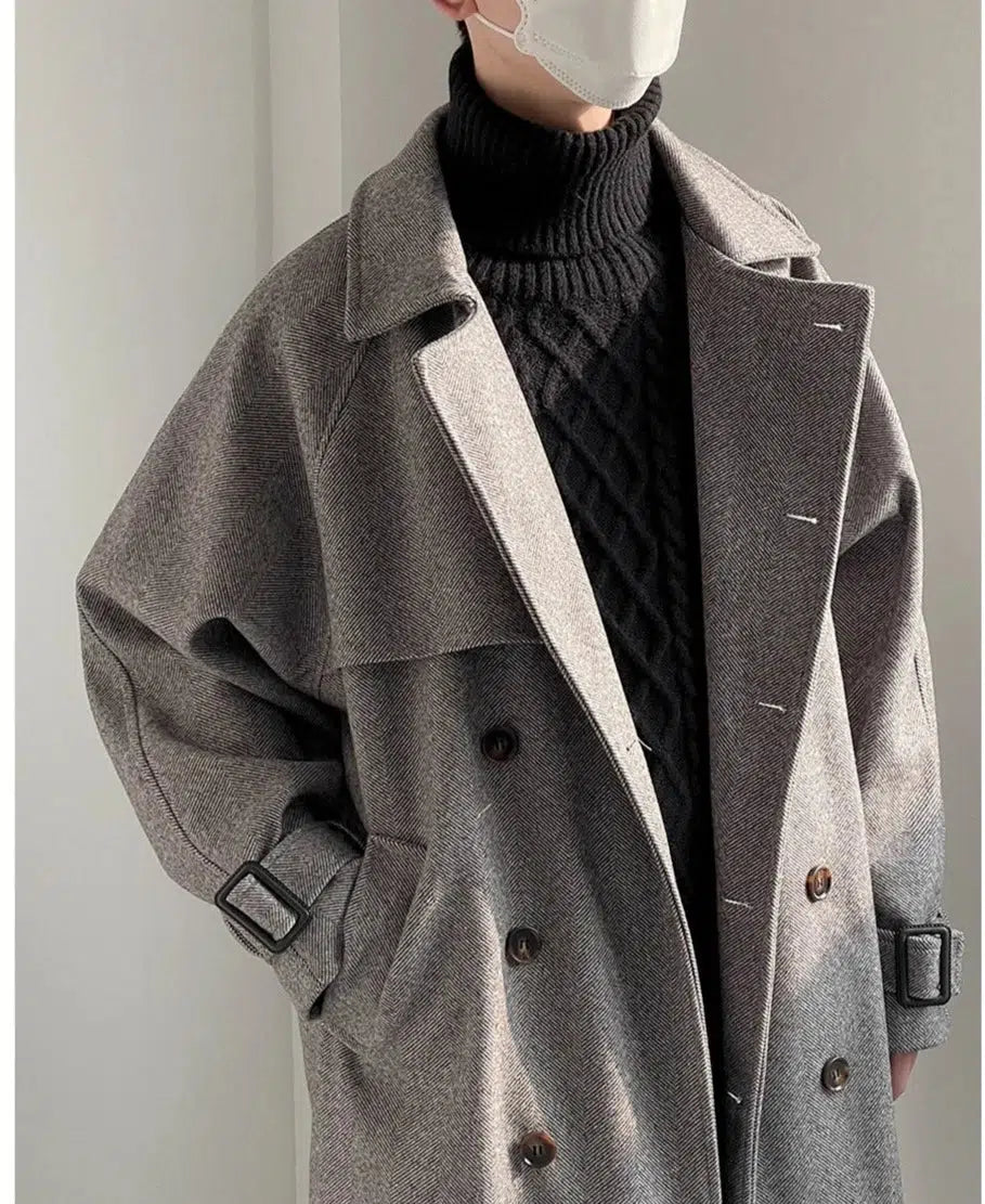 Fashion Must-have Double Breasted Woolen Trench Coat