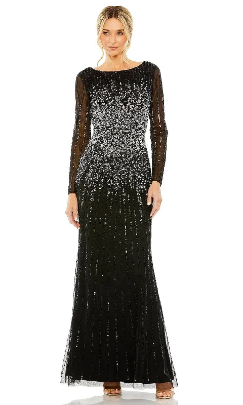 Minimal Style Mac Duggal 9226 - Illusion Long Sleeve Evening Dress