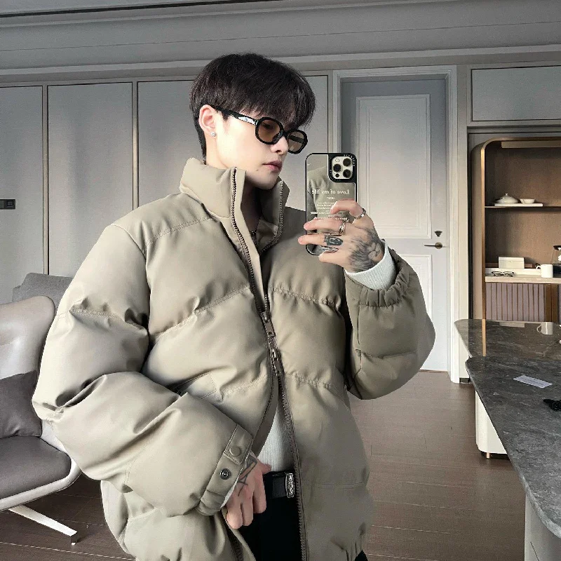 Advanced Design Stand Collar Cotton Thickened Down Jacket