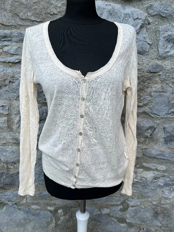 Sports Casual Style Sheer beige cardigan uk 12