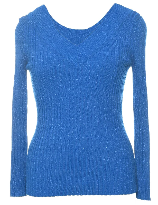 Sports And Leisure Lurex Thread Pattern Jumper - S