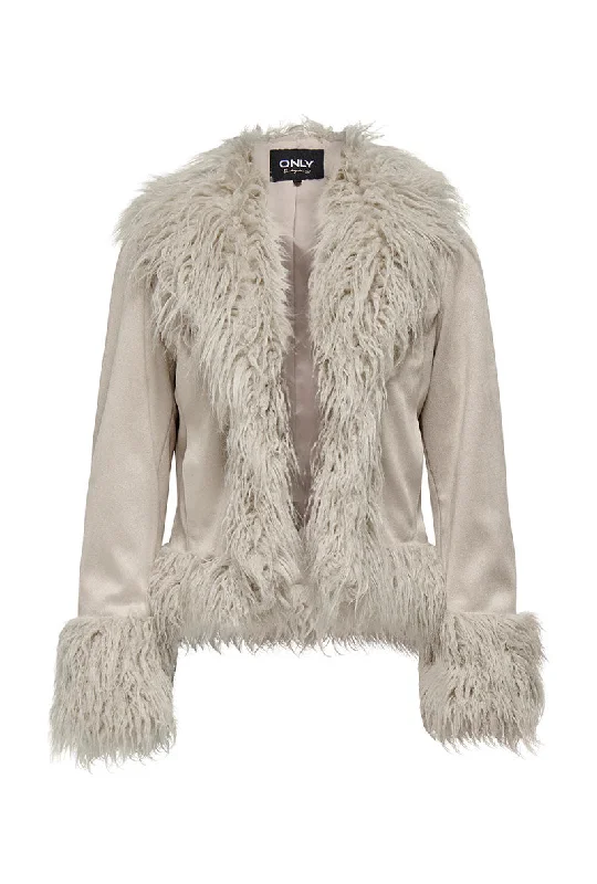 Effortless Elegance ONLY JULIA FAUX SUEDE MIX JACKET
