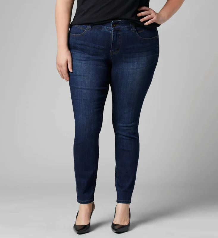 Party Wear Cecilia Mid Rise Skinny Jean - Plus In Indigo