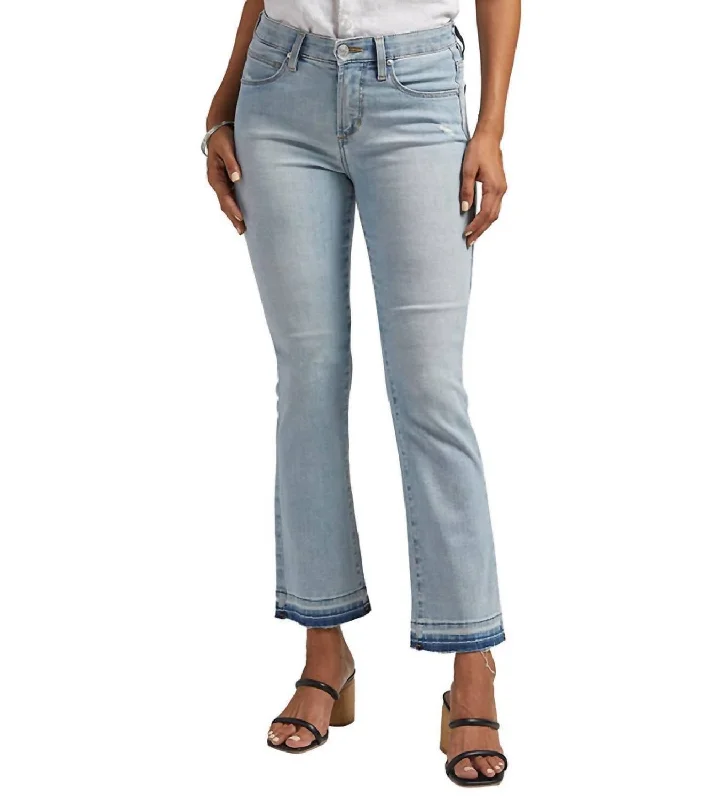 Advanced Customization Eloise Mid Rise Bootcut Crop Jean In Bleach Blue