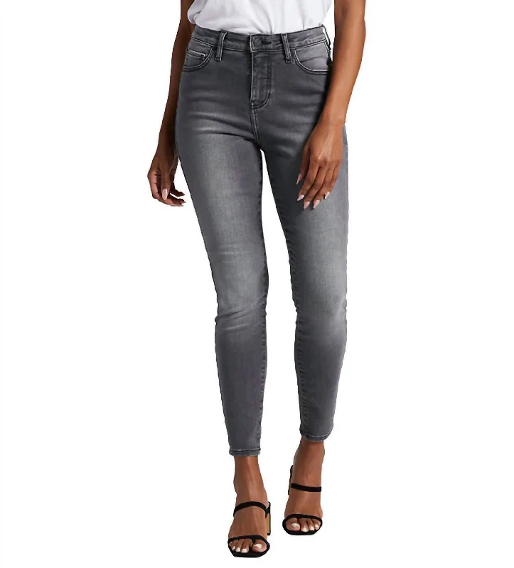 Celebrity Style High Rise Viola Skinny Jean In Columbia Grey