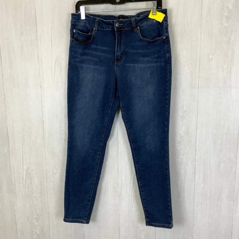 Boutique style Jeans Skinny By Tahari By Arthur Levine In Blue Denim, Size: 12