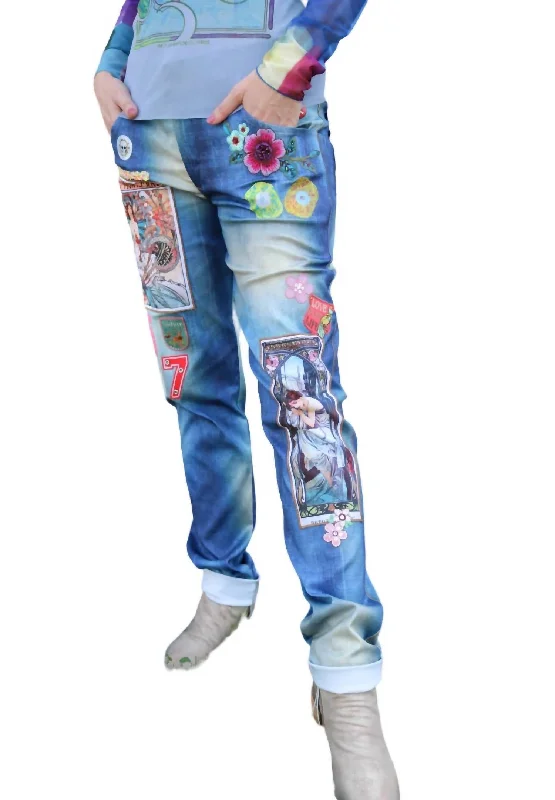 Comfortable down Monaco Jeggings In Medium Wash