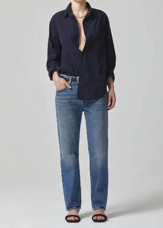 Short skirt design Neve Low Slung Relaxed Jean In Oasis