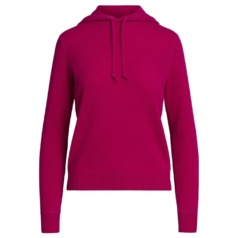 Personal Design Womens RLX Cashmere Hoodie Fuchsia Berry - AW24