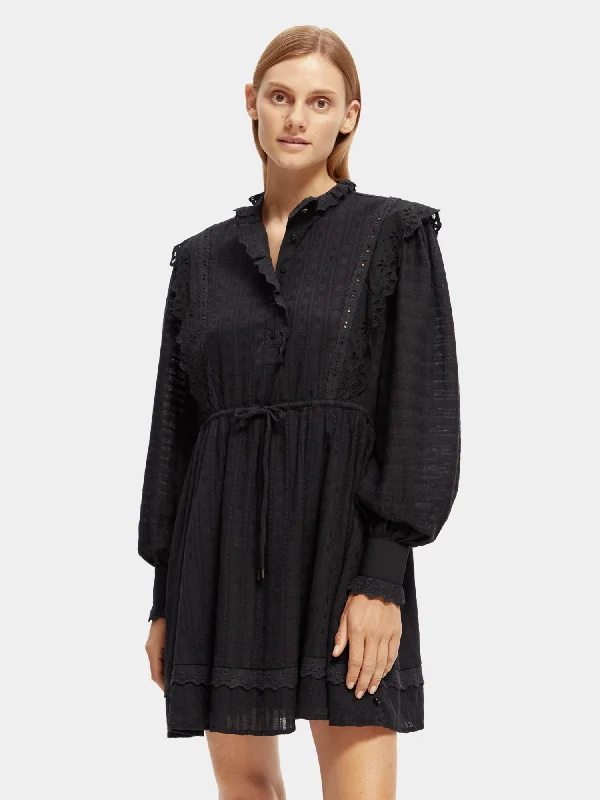 Cool Style Broderie anglaise mini organic cotton dress