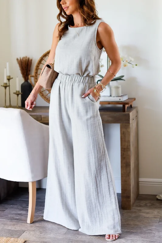 All-Day Comfort Amina Wide Leg Pants
