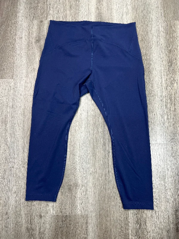 Bright Colors Athletic Leggings By Lululemon In Navy, Size: Xl