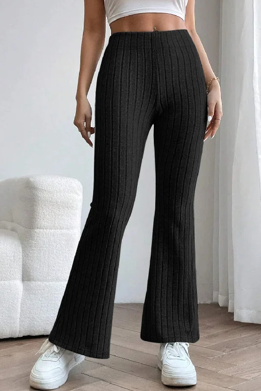 Everyday Style Basic Bae Full Size Ribbed High Waist Flare Pants