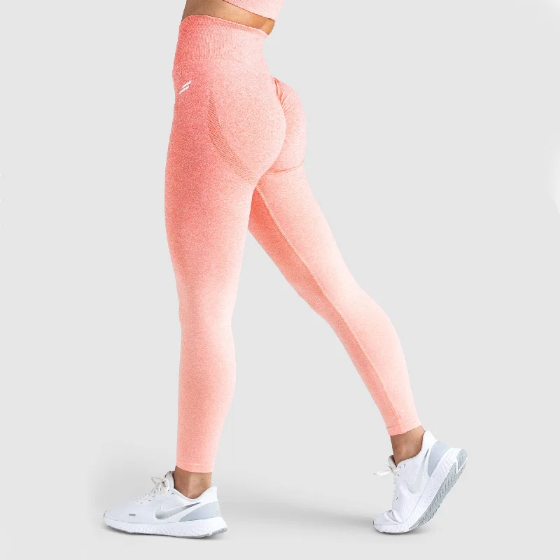 Boutique Recommendation Ombre Scrunch Seamless Leggings - Coral