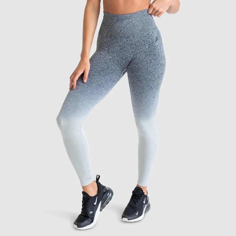 Avant-garde Design Ombre Scrunch Seamless Leggings - Grey