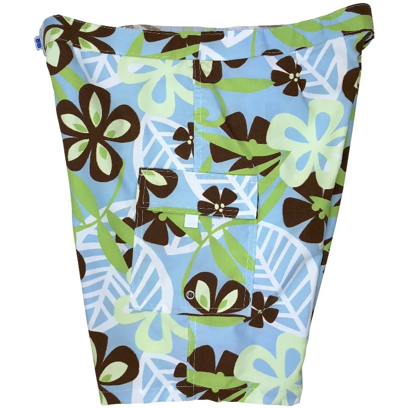 Bright Colors "License to Chill" (Blue) Womens Board/Swim Shorts - 11"